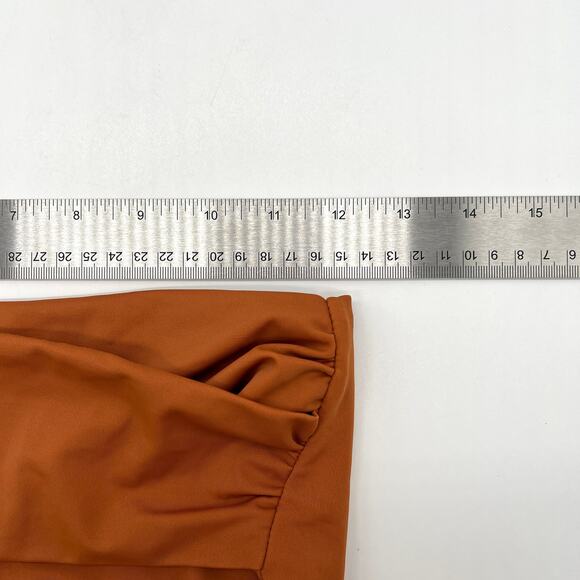 ANDIE SWIM The Barbados Bikini Bottom Womens Small Chestnut Orange High Rise NWT - Picture 9 of 11